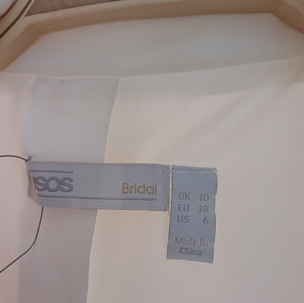 Asos Bridal White Women's Double Breasted Suit Set - Size 6 - Picture 5 of 7